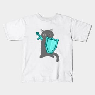 Cat in armor Kids T-Shirt